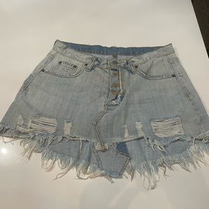 Denim mini skirt